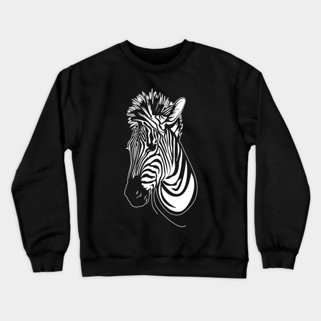 zebra Crewneck Sweatshirt by ElectricPeacock